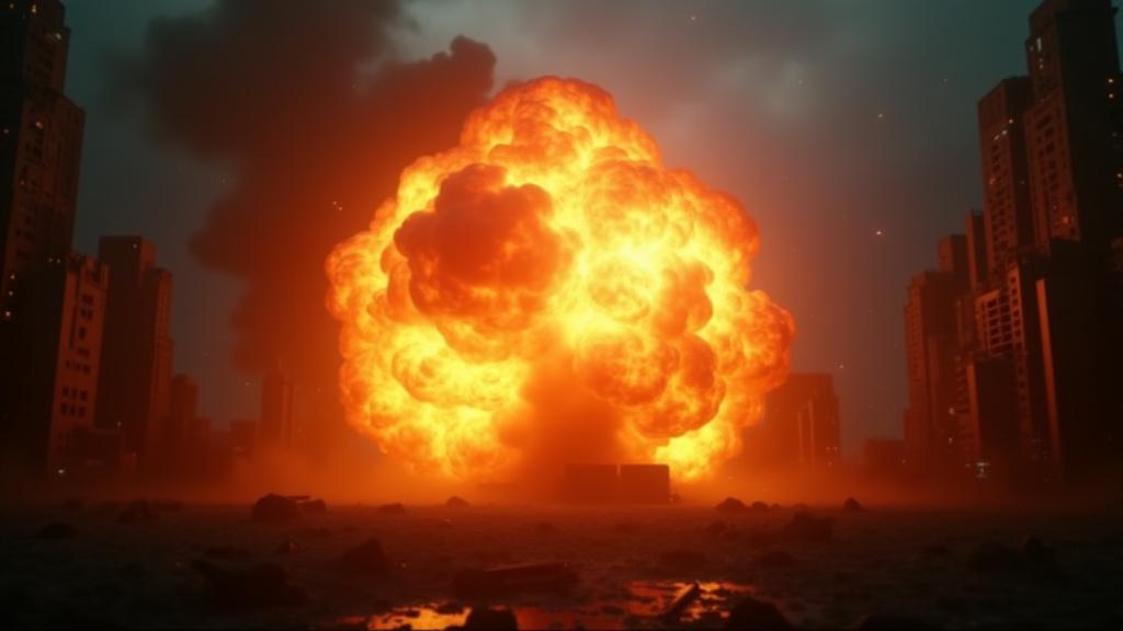 Explosión simulada en entorno 3D, Efectos Visuales